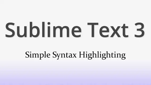 'Video thumbnail for Easy Syntax Highlighting in Sublime Text'