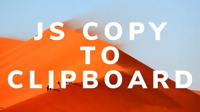 Video thumbnail for Javascript Copy to ClipBoard From TextArea
