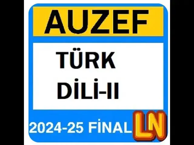 Video thumbnail for Auzef Türk Dili-2 2024-2025 Final Soruları
