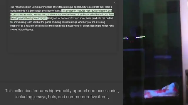 Video thumbnail for The Penn State Bowl Game merchandise offers fans a unique opportunity to celebrate their team's achievements in a prestigious postseason event. This collection features high-quality apparel and accessories, including jerseys, hats, and co