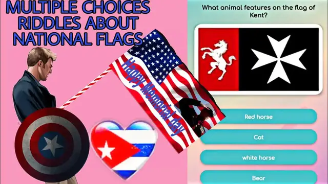 Video thumbnail for Synthesis of multiple choice riddles about the national flags of some countries in the world