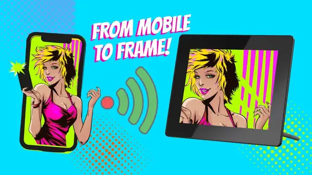 Video thumbnail for Send photos from your mobile to the Dragon Touch 8 inch Digital photo frame