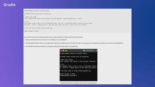 Video thumbnail for Gradle FAILURE Build failed with an exception - Task not found in root project