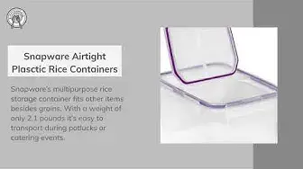 Video thumbnail for Top 8 Best Rice Storage Containers For You — 2021