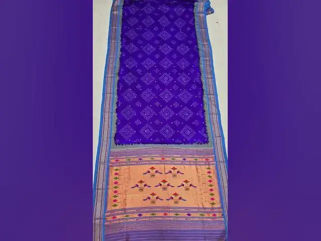 Video thumbnail for Bandhani Paithani Sarees, बांधणी पैठणी सारीज#bandhani #beautiful #paithani #purehandlooms