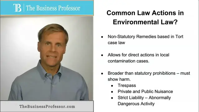 Video thumbnail for Environmental Law - Common Law Actions