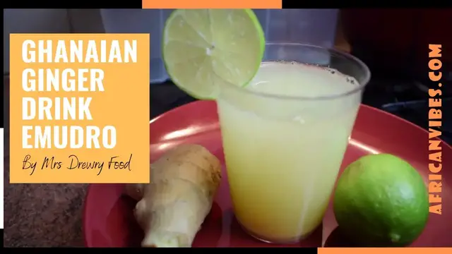Video thumbnail for Ghanaian Ginger Drink Emudro By Mrs  Drewry Food - African Vibes #shorts