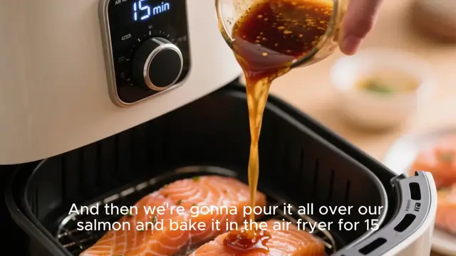 'Video thumbnail for Air Fryer Honey Sriracha Salmon Bites'