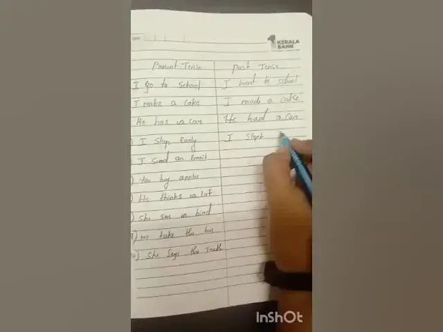 Video thumbnail for Present Tense and Past Tense