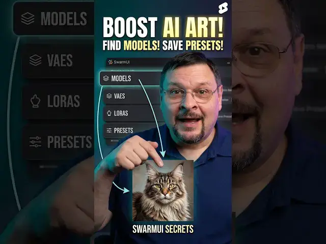Video thumbnail for SwarmUI: Find Models, Save Presets & Boost AI Art! #shorts