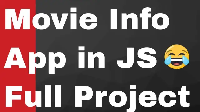 Video thumbnail for Build a Movie Info App in Javascript and Boostrap Using OMDb API | Javascript Project for Beginners