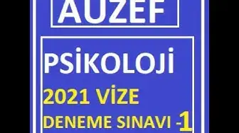 Video thumbnail for Psikoloji 2021 Vize Deneme Sınavı -1