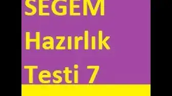 Video thumbnail for SEGEM Hazırlık Testi 7 SEGEM , Sigorta Teknik Personel Yeterlilik Sınavı