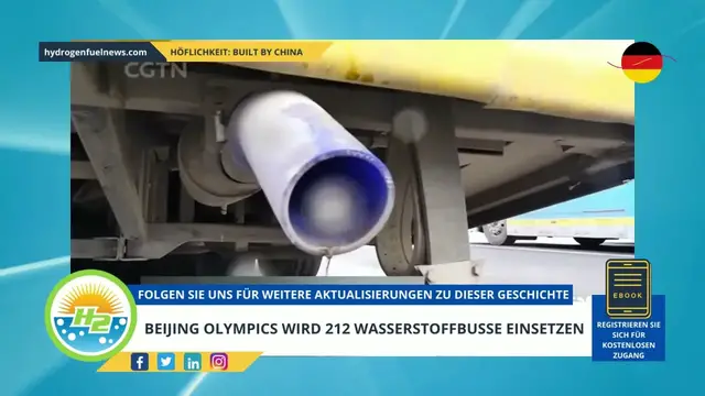 Video thumbnail for [German] Beijing Olympics will deploy 212 hydrogen buses