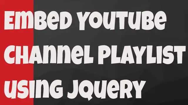 Video thumbnail for jQuery Plugin For Embeding Youtube Channel Playlist - YPlaylist