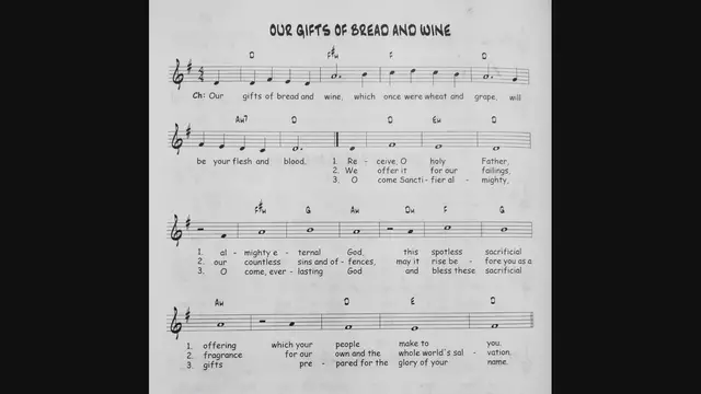 Video thumbnail for Our Gifts Of Bread And Wine - Catholic Mass Song Sheet Music