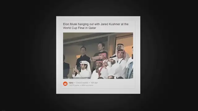 Video thumbnail for Elon Musk, Jared Kushner at World Cup in Qatar