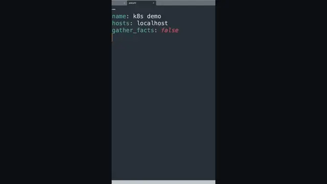 Video thumbnail for #shorts Create Kubernetes K8s or OpenShift OCP Pod - Ansible module k8s