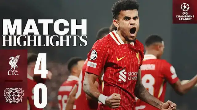 'Video thumbnail for Luis Diaz HAT-TRICK! Liverpool 4-0 Bayer Leverkusen | Champions League Highlights'