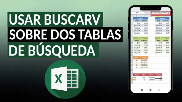 Video thumbnail for Cómo usar la función BUSCARV sobre dos tablas de búsqueda