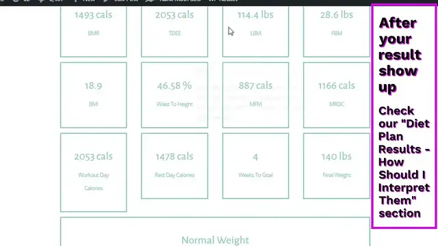 Video thumbnail for How To Use Diet Plan Calculator