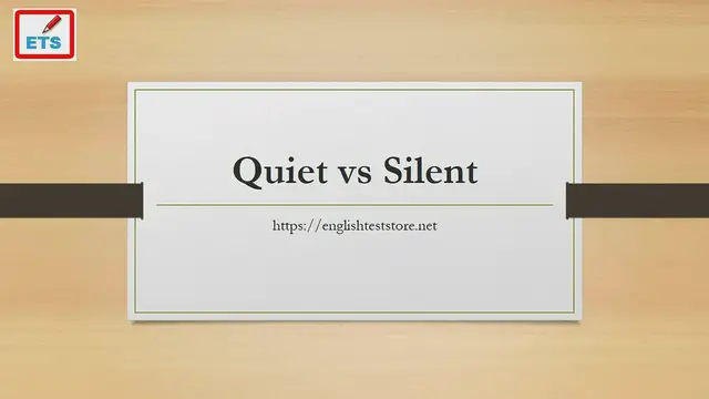 Video thumbnail for Quiet vs Silent