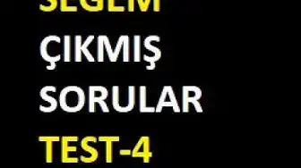 Video thumbnail for Segem Çıkmış Sorular-4