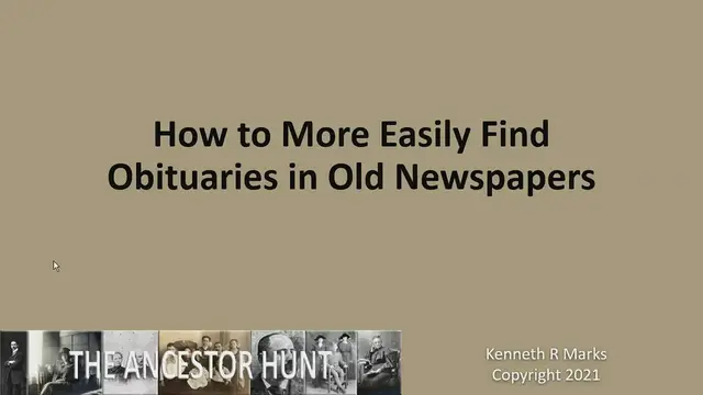 Video thumbnail for 	 How to More Easily Find Obituaries in Old Newspapers