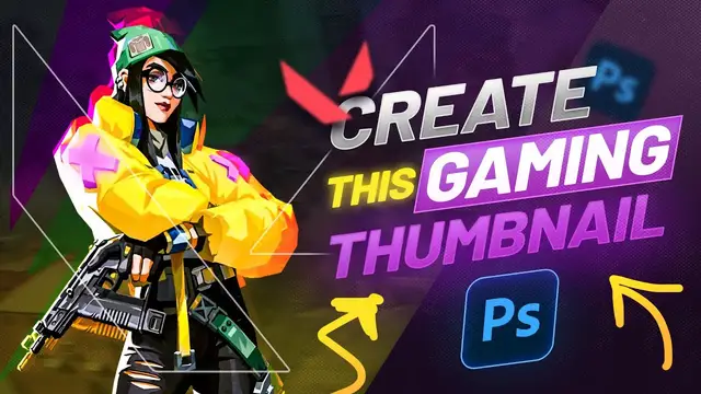Video thumbnail for How to make Valorant GAMING THUMBNAILS for youtube videos in Photoshop (the easy way)