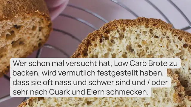 Video thumbnail for So machst Du fluffiges Low Carb Brot ganz einfach selbst (glutenfrei, sojafrei, nussfrei, kalorienarm Rezept für Bambusbrot)