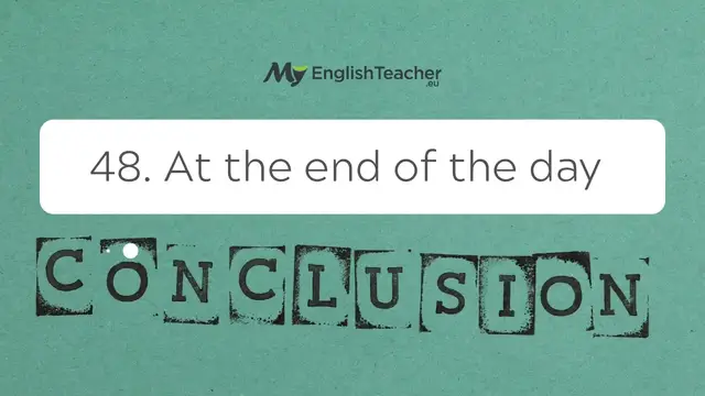 Video thumbnail for 76 In Conclusion Synonyms