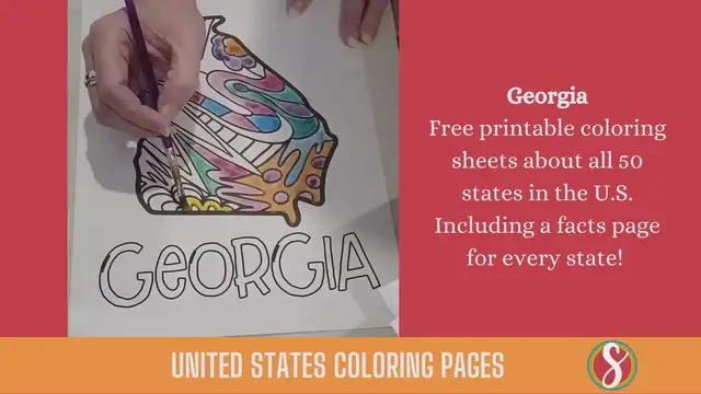 Video thumbnail for Free Georgia Coloring Page