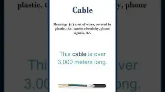 Video thumbnail for Cable meaning | Cable in a Sentence | Most common words in English #shorts