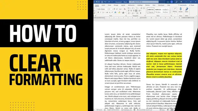 Video thumbnail for How to Clear Text Formatting in Microsoft Word Document