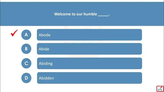 Video thumbnail for Abide, Abode, Abidden, Abiding Quiz
