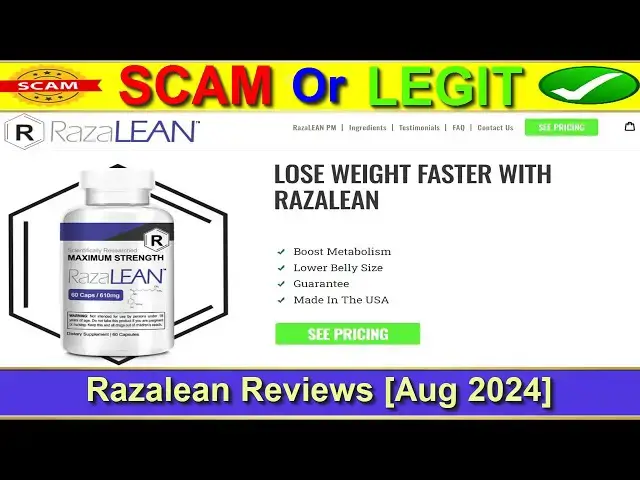 Video thumbnail for Razalean Reviews (Aug 2024) - Want To Know Is Razalean Legit Or Scam? Check It ! |