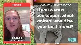 Video thumbnail for Becca would vibe with giraffes if she was a zookeeper. Tall besties unite!