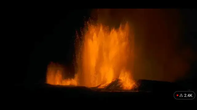 'Video thumbnail for Volcano erupts near Grindavík in Iceland'