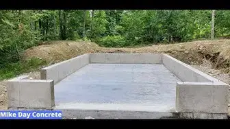 Video thumbnail for DIY Concrete Foundation for a Garage or Shed (With Curb Wall!)