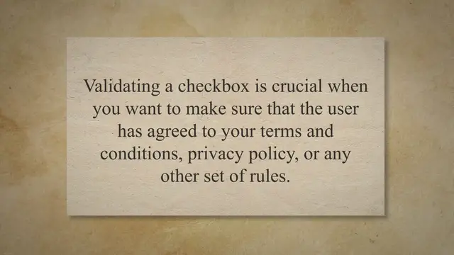 Video thumbnail for How To Validate Checkbox In Javascript