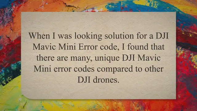 Video thumbnail for DJI Mavic Mini / Mini 2 Error Codes (Meanings, How to Fix)