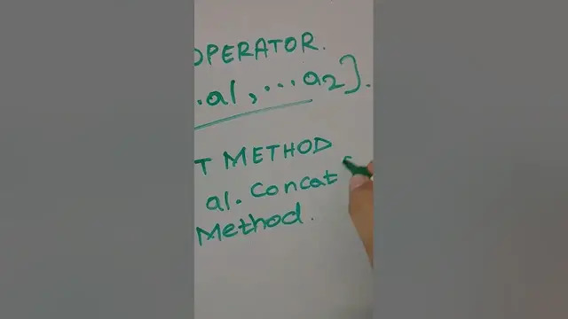 Video thumbnail for Spread Operator vs Concat vs Push Which is Recommended to Merge Arrays in JavaScript?? #shorts