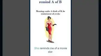 Video thumbnail for Remind A of B meaning | remind A of B sentences | Common English Idioms #shorts
