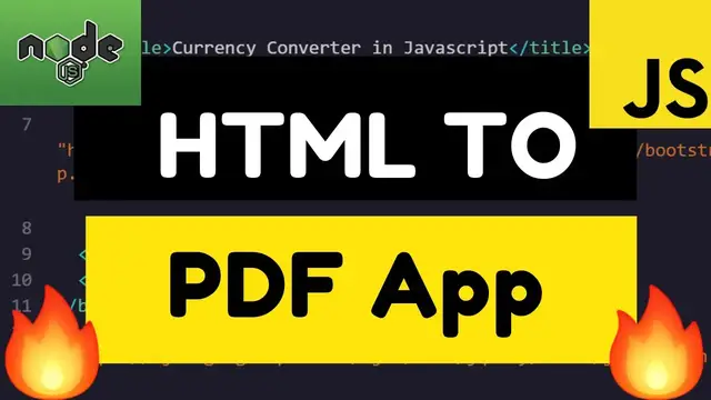 Video thumbnail for Node.js Express PDF Generator From HTML Template Using Express PDF and PhantomJS Library 2020