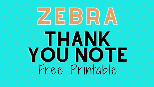 Video thumbnail for Zebra Thank You Cards