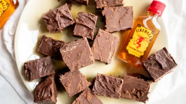 'Video thumbnail for 4-Ingredient Chocolate Fireball Fudge Recipe'
