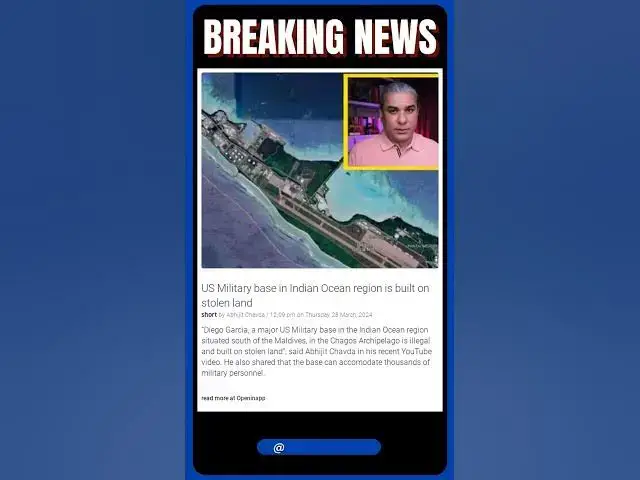 Video thumbnail for US Military base in Indian Ocean region is built on stolen land | #shorts #news