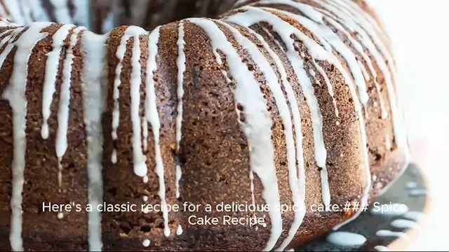 Video thumbnail for spice cake recipe