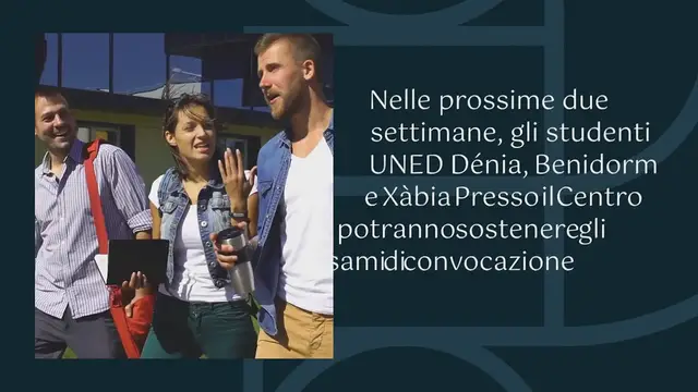 Video thumbnail for Gli esami iniziano all'UNED di Denia: flessibilità e orientamento per raggiungere il successo accademico: