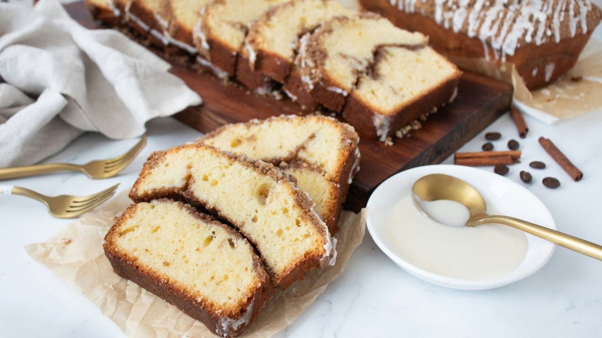 Video thumbnail for Copycat Costco Kirkland Signature Cinnamon Coffee Cake Recipe